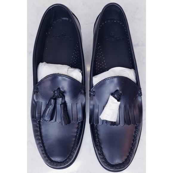 NWOB Brooks Brothers Men's Size 11.5 D Black Leather Tassel Kiltie Loafers - Picture 4 of 15